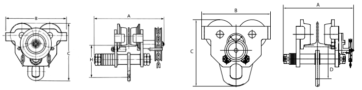 oz lifting products geared beam trolley specifications