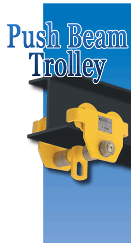 OZ lifting products push beam trolley