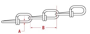 Double Loop Chain Stainless Steel Specification Image