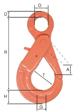 Grade 100 eye self locking hook specifications image