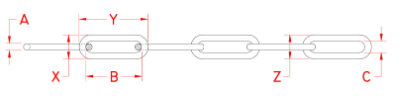 Type 304 Long Link Stainless Steel Chain Specification image