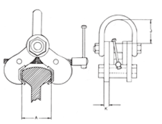 adjustable rail lifting clamps