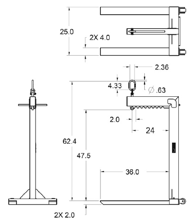 adjustable bale pallet lifter wheeled