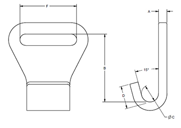Alloy Steel Flat Hooks