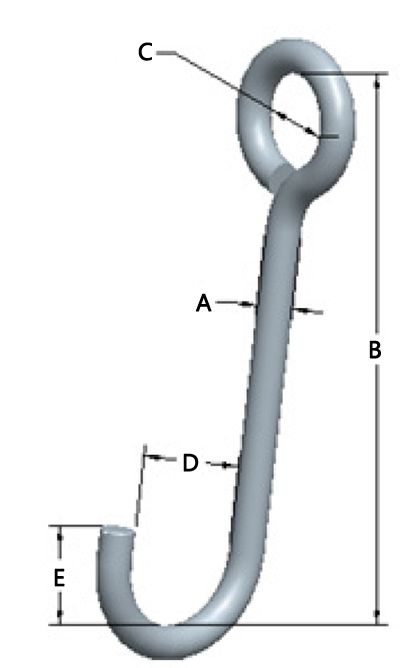 alloy steel j hook b spec