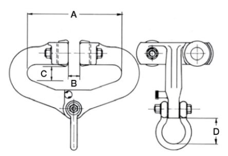 auto lock runway beam trolley