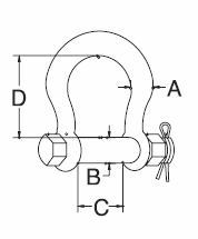 bolt pin anchor shackle