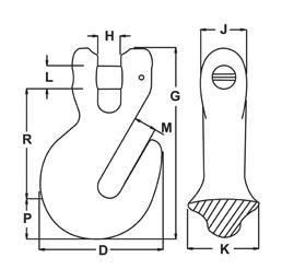 Clevlok cradle Hook cm