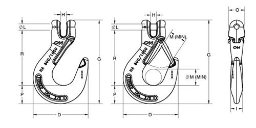 Clevlok Sling Hook with latch