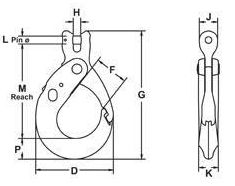 Clevlok style latchlok hook