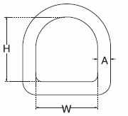 stainless steel D ring