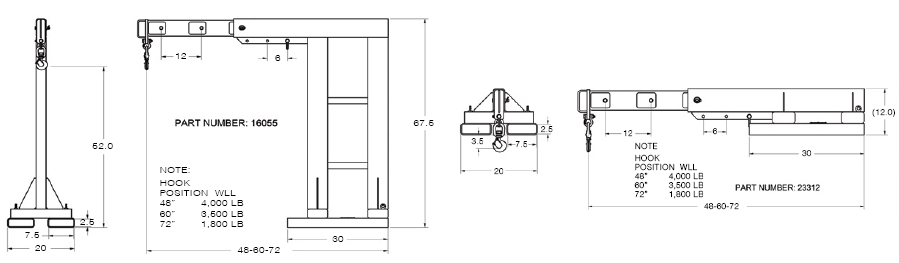 forklift adjustable lifting beam