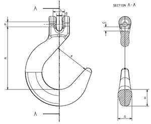 Grade 100 Clevis Foundry Hook