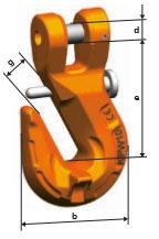 Grade 100 Clevis Grab Hook with Safety Catch