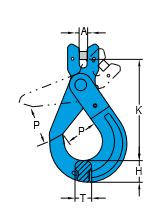 Grade 100 clevis self locking hook