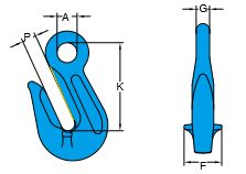 grade 100 eye grab hook