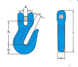 grade 100 non-cradle clevis grab hook