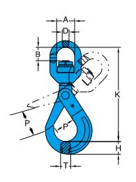 grade 100 swivel self locking hook with ball bearing