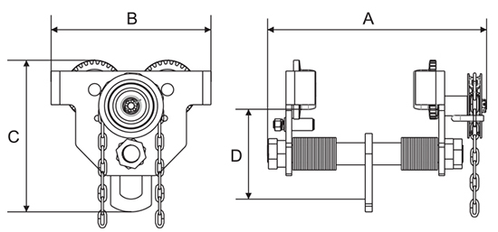 OZ Geared Beam Trolley