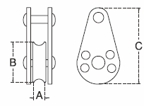 stainless pulley block fix pin