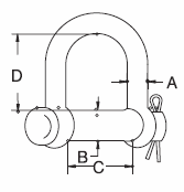 round pin chain shackle