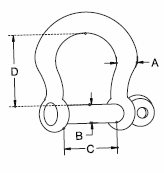 screw pin bow shackle