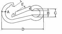 stainless steel snap hook