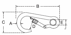 stainless snap hook with screw nut and eyelet