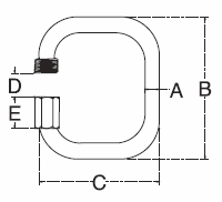 stainless steel square quick link