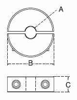 stainless steel type 316 2 pieces cable clamp