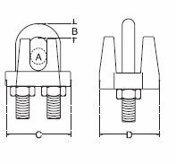 stainless steel heavy duty drop forged wire rope clips