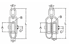 swivel eye block with loop