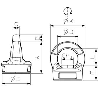 grade 100 swivel eye nut