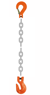 Grade 100 SSG Chain Sling - Single Leg w/ Sling Hook Top and Grab Hook Bottom
