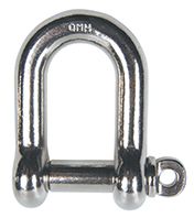 Captive Pin D Shackle Stainless Steel