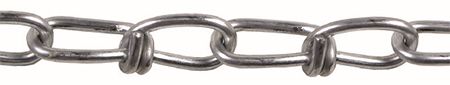 Double Loop Chain Bright Galvanized #6 Through #1