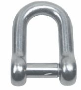 Screw Pin D Shackle w/ Hex Sink Pin Stainless Steel