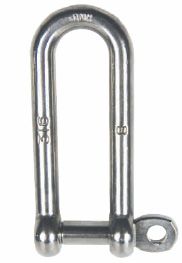 Screw Pin Long D Shackle Stainless Steel