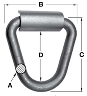 Weld On D Ring (Triangle)