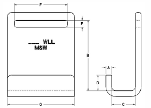 Alloy steel flat hook A