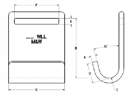 Alloy steel flat hook Style B