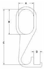 sling inspection and measuring hook