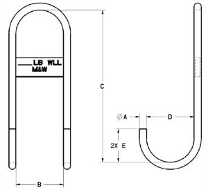 alloy steel stirrup double hooks specificaitons