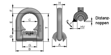 VLBS-U-LT Load Ring drawing