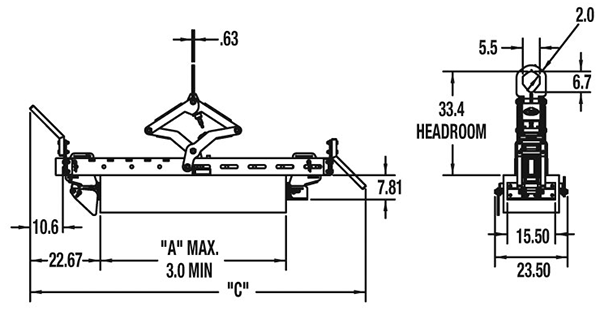 Caldwell Group Adjustable Lifting Grab Specifications