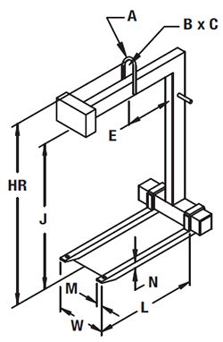 Standard Adjustable Fork Pallet Model 91 Caldwell