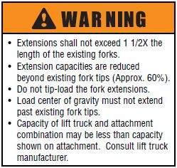 Warning Model FE Fork Extensions