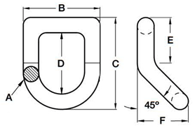 Weld on D Rings Bent