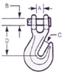 grade 70 clevis grab hook drawing