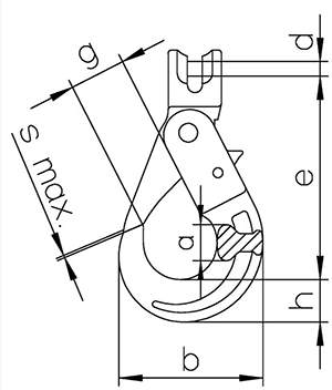 grade 100 winner clevis safety hook Pewag